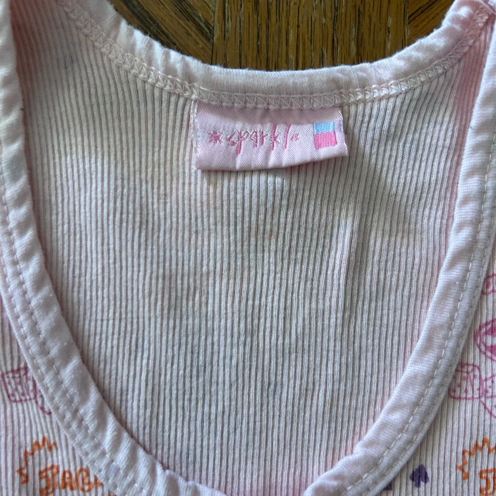 Vintage Pink Graphic Ribbed Tank Top - Picture 7 of 11